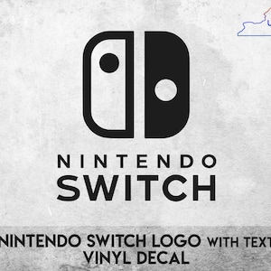 Nintendo Switch Logo with text Vinyl Decal Multiple colors available image 1