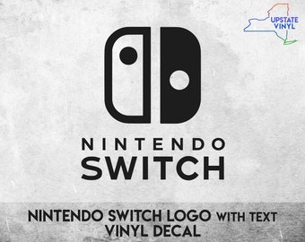 Nintendo Switch Logo with text - Vinyl Decal - Multiple colors available!