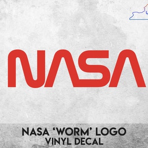NASA &#39;Worm&#39; Logo - Vinyl Decal Sticker - Multiple colors available!
