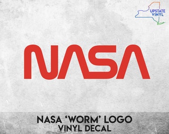NASA &#39;Worm&#39; Logo - Vinyl Decal Sticker - Multiple colors available!