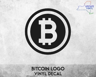 Bitcoin Logo crooked Style Vinyl Decal Multiple Colors Available - Etsy