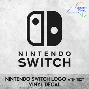 Nintendo Switch Logo with text Vinyl Decal Multiple colors available image 2