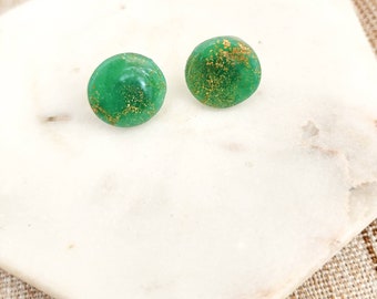 Deep Jade Studs