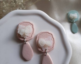 Alabaster Floral dangles