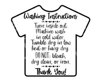 Washing instructions | Etsy