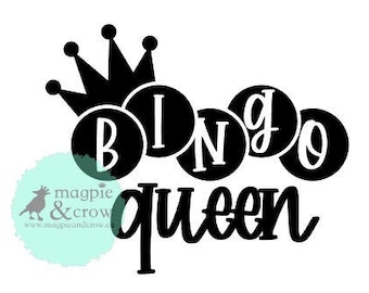Bingo Queen Svg Etsy
