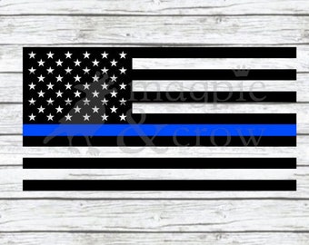 American Flag Thin Blue Line SVG, Police SVG, American Flag SVG, Police Officer Support, Distressed Thin Blue Line Svg, Blue Lives Matter