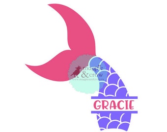 Download Split Mermaid Svg Etsy