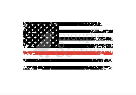 Download American Flag Thin Red Line SVG Fireman SVG Distressed ...