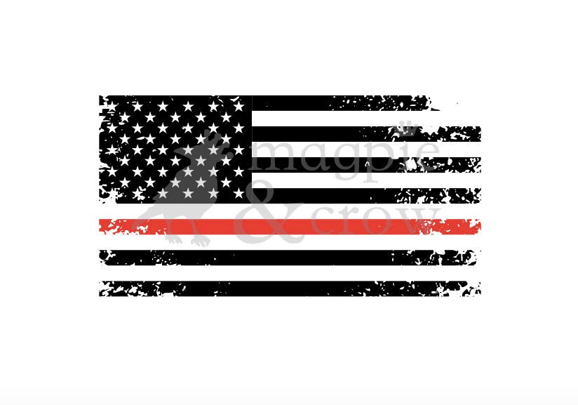 Download American Flag Thin Red Line SVG Fireman SVG Distressed ...