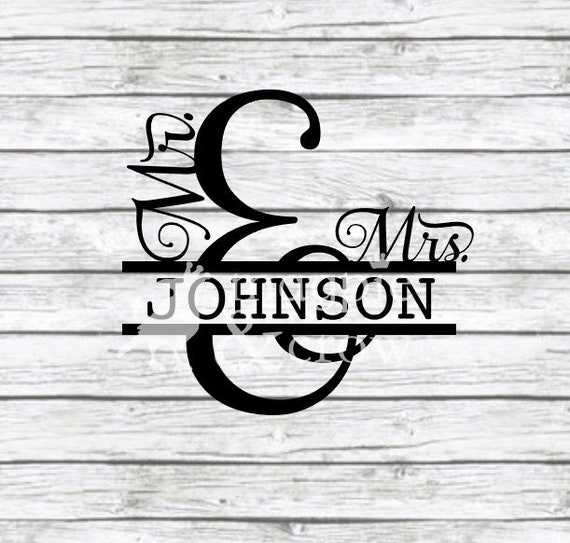 Download Mr And Mrs Split Monogram Svg Mr And Mrs Split Svg Mr Etsy