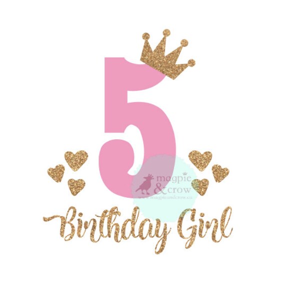 Download 5th Birthday Svg Fifth Birthday Svg 5th Birthday Girl Svg Etsy