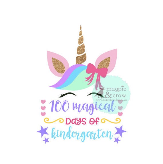 Download 100 Days Of School Svg 100 Magical Days Of Kindergarten Svg Etsy
