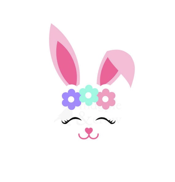 Download Cute Bunny Face Svg Bunny Svg Bunny Clip Art Bunny Face Etsy