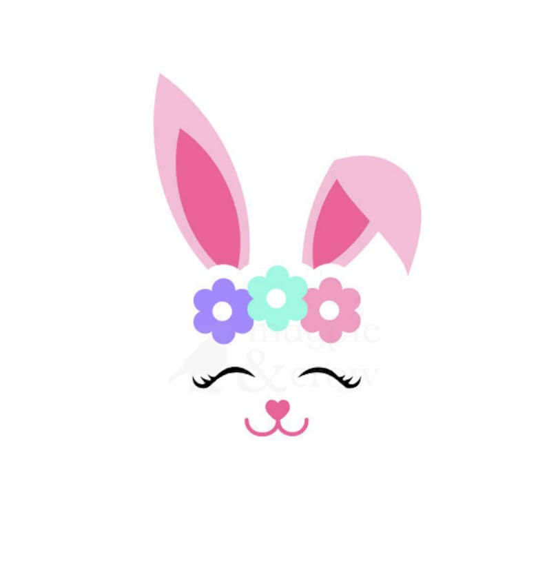Cute Bunny Face SVG Bunny Svg Bunny Clip Art Bunny Face | Etsy