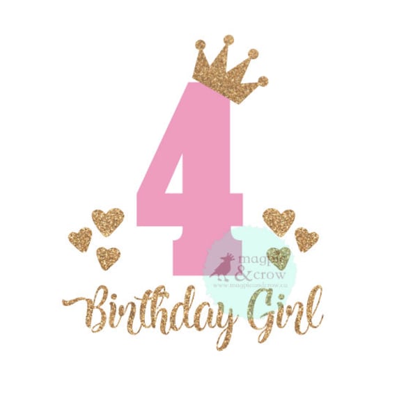 Download 4th Birthday Svg Fourth Birthday Svg 4th Birthday Girl Svg Etsy