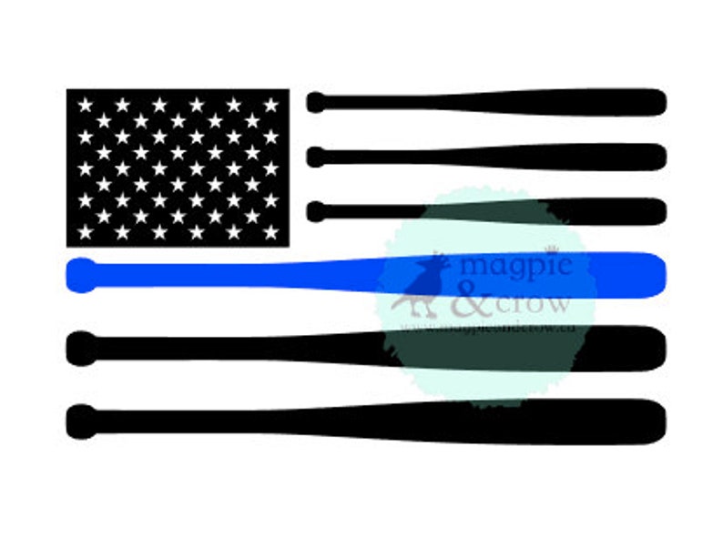 Download American Flag Baseball Thin Blue Line SVG Police SVG | Etsy