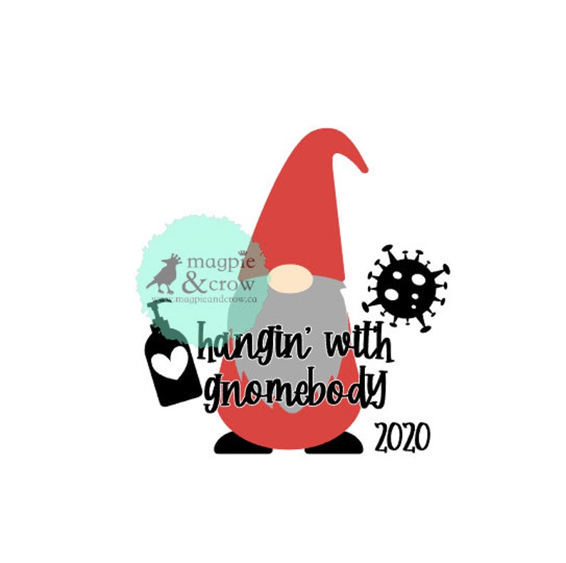 Download Gnome SVG Hangin' With Gnomebody SVG Cricut File Virus | Etsy