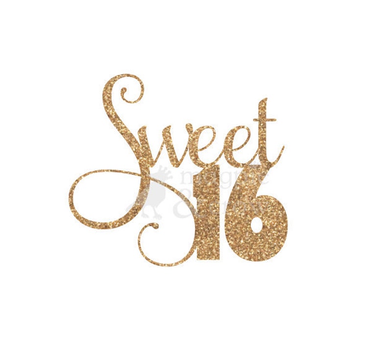 Download Sweet 16 SVG Sweet Sixteen SVG Sweet 16 Cake Topper SVG | Etsy