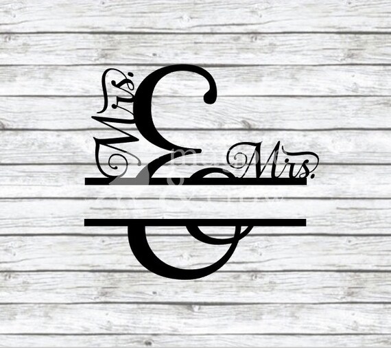 Download Mrs Wedding Svg Split Monogram