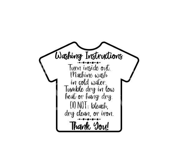 Download Shirt Care Card Svg Shirt Care Instruction Card Svg Cricut File Silhouette File Png Washing Svg