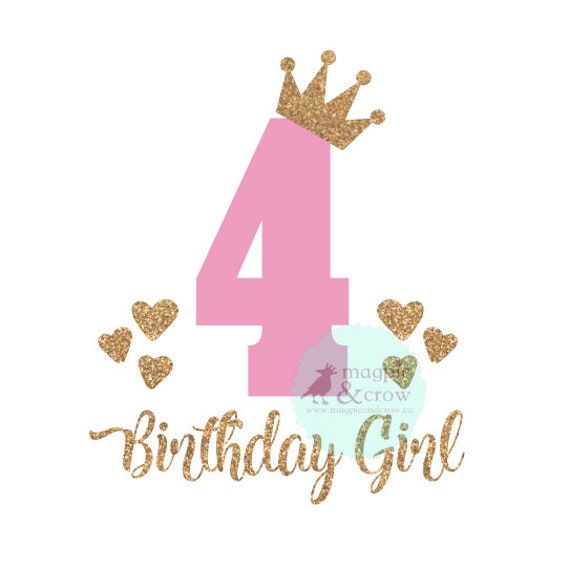Download 4th Birthday Svg Fourth Birthday Svg 4th Birthday Girl Svg Etsy