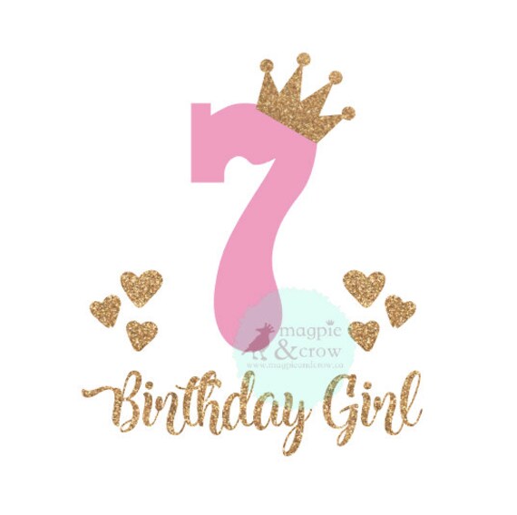 Download 7th Birthday Svg Seventh Birthday Svg 7th Birthday Girl Svg Etsy