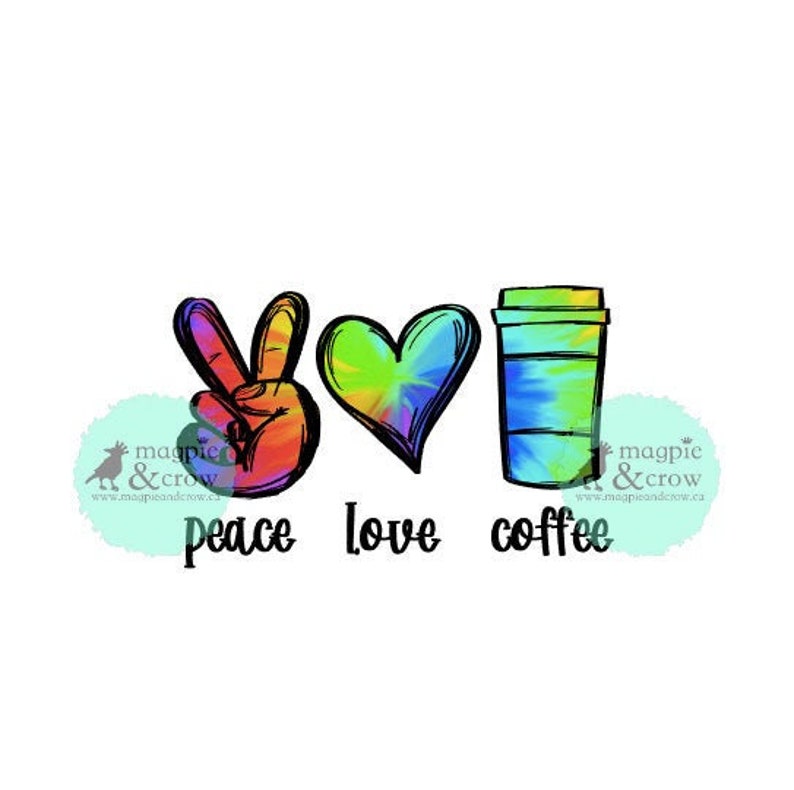 Download Peace Love Coffee Svg Coffee PNG Barista SVG Mom Life Svg | Etsy
