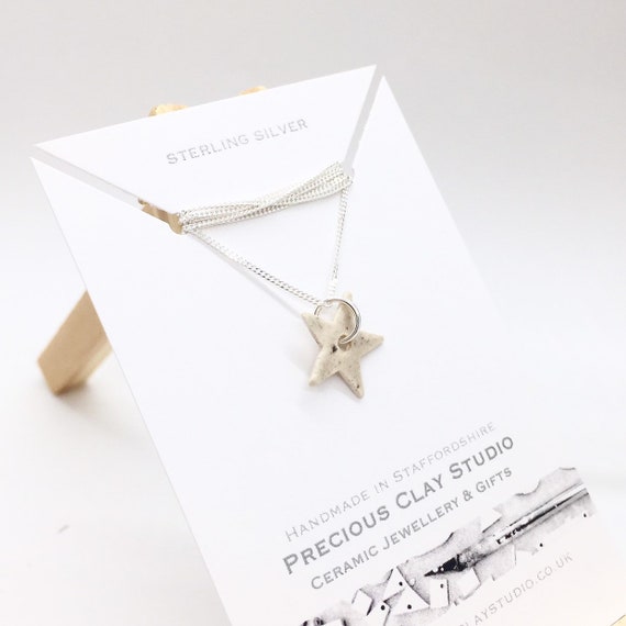 Star Pendant Cream- Sterling
