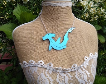 Hammerhead Shark Necklace (Blue)