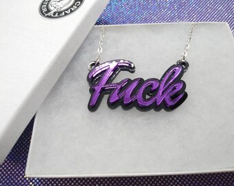 Fuck necklace (Purple)