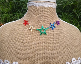 Rainbow Star Necklace