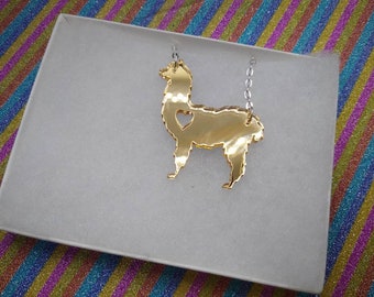 llama necklace (Mirror Gold)