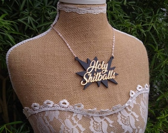 Holy shitballs necklace