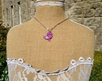 Bird Necklace (Pink)