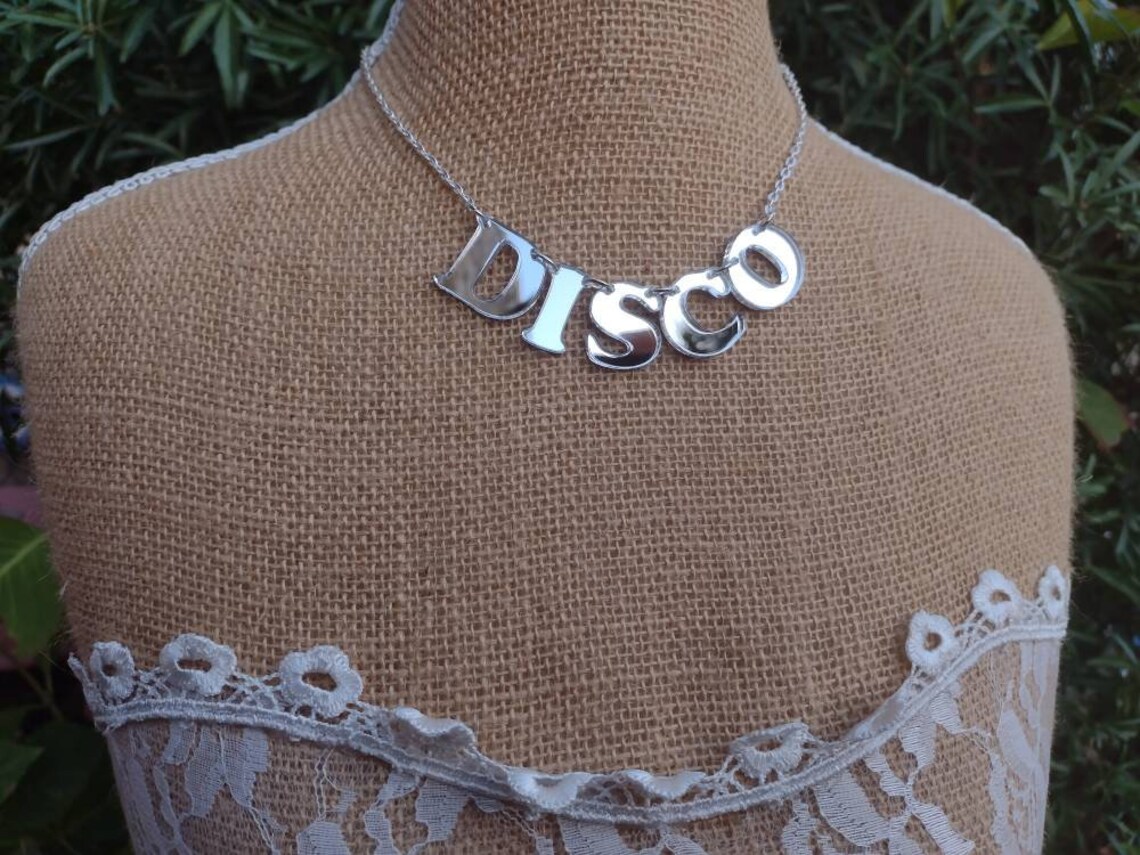 Disco Disco Necklace Disco Jewelry Disco Jewellery Acrylic Etsy UK