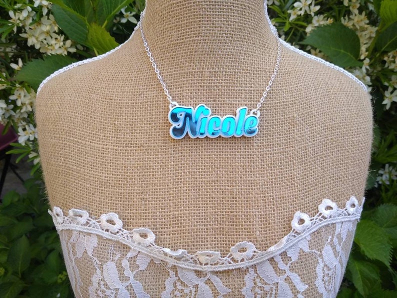 Name necklace,custom necklace,custom name necklace,personalised necklace,customized necklace,brooch,name brooch,customised brooch image 5