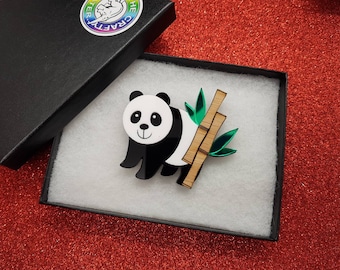 Panda brooch