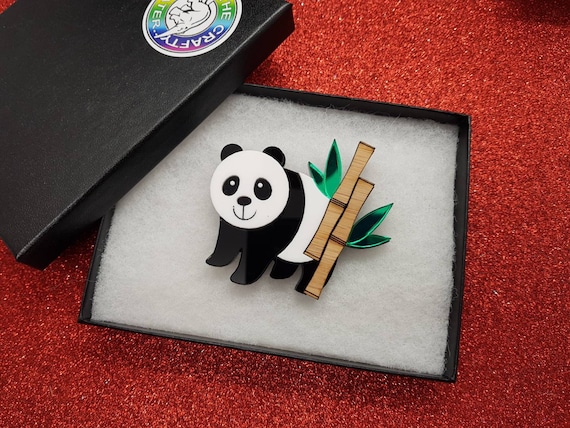Panda brooch deals