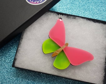 Butterfly necklace (Neon)