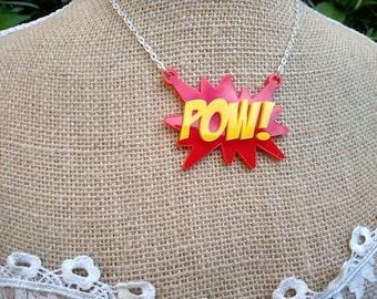 Pow Comic Style Necklace