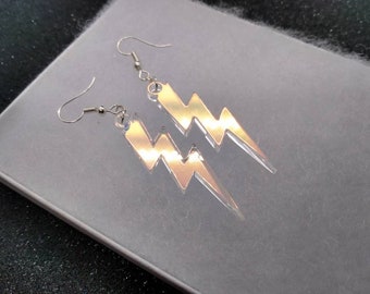 Lightning Bolt Earings Iridescent