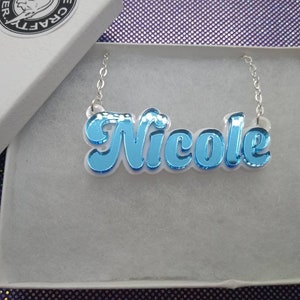 Name necklace,custom necklace,custom name necklace,personalised necklace,customized necklace,brooch,name brooch,customised brooch image 2