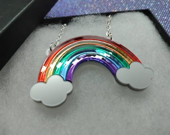 Small Mirror Rainbow Necklace