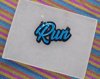 Run Necklace (Blue)