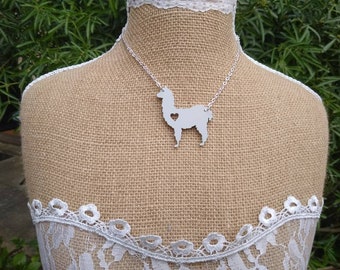 Llama Necklace (Grey)