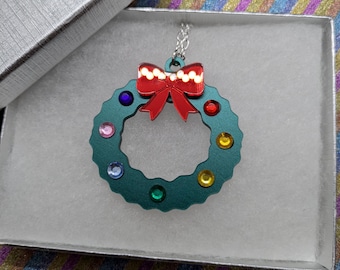 Xmas Wreath necklace
