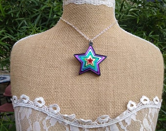 Rainbow Star Necklace