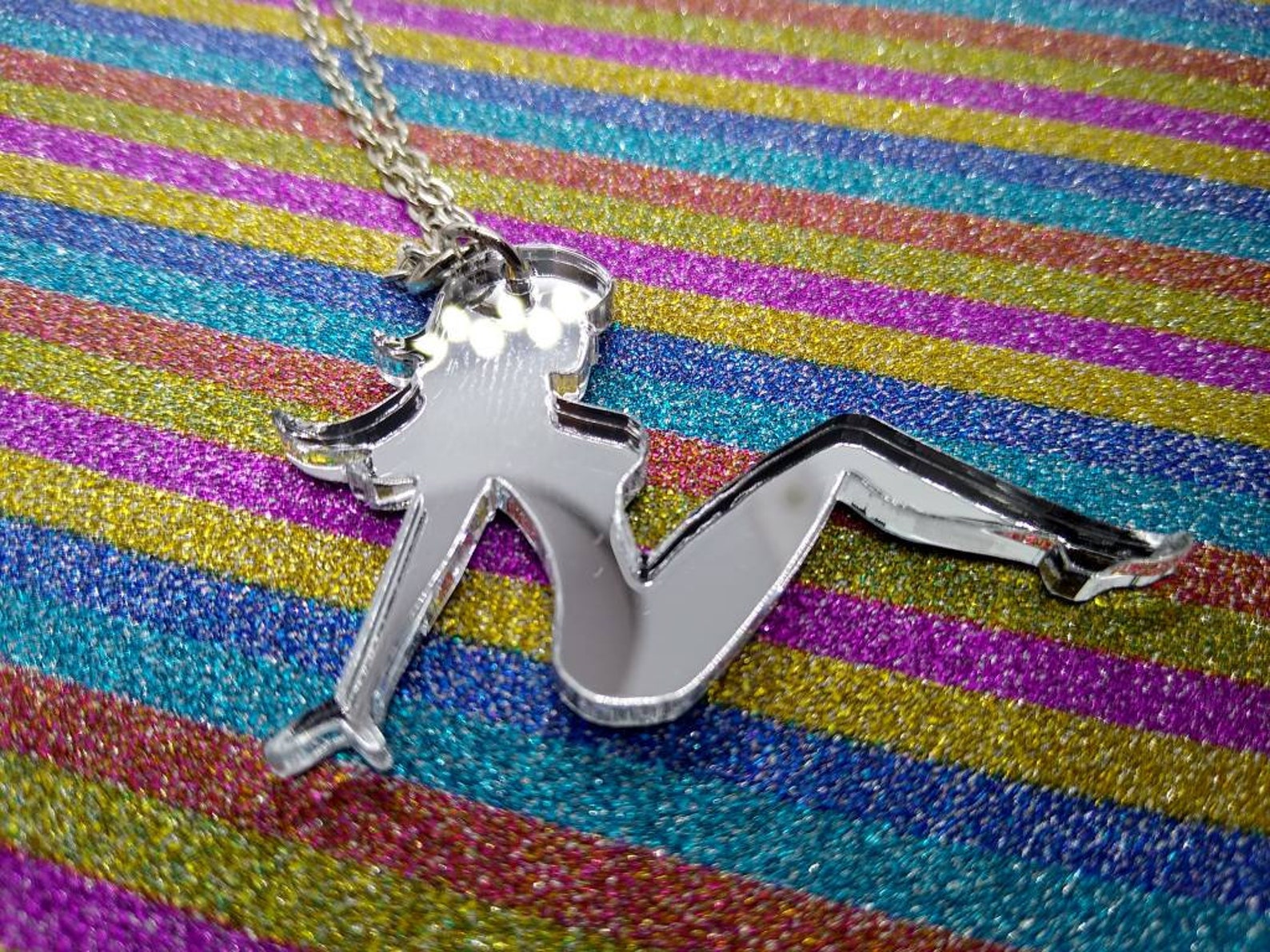 Mud Flap Girl Mud Flap Girl Necklace Acrylic Necklace Etsy