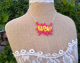 Kapow Comic Style Necklace